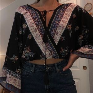 Floral Cinched Blouse